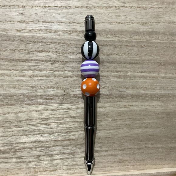 Halloween Themed Plastic Beaded Pen - Picture 2 of 2